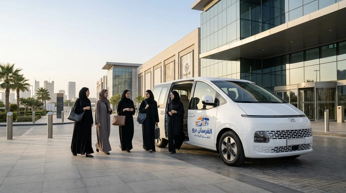 توصيل طالبات الكلية التقنية التطبيقية بديراب